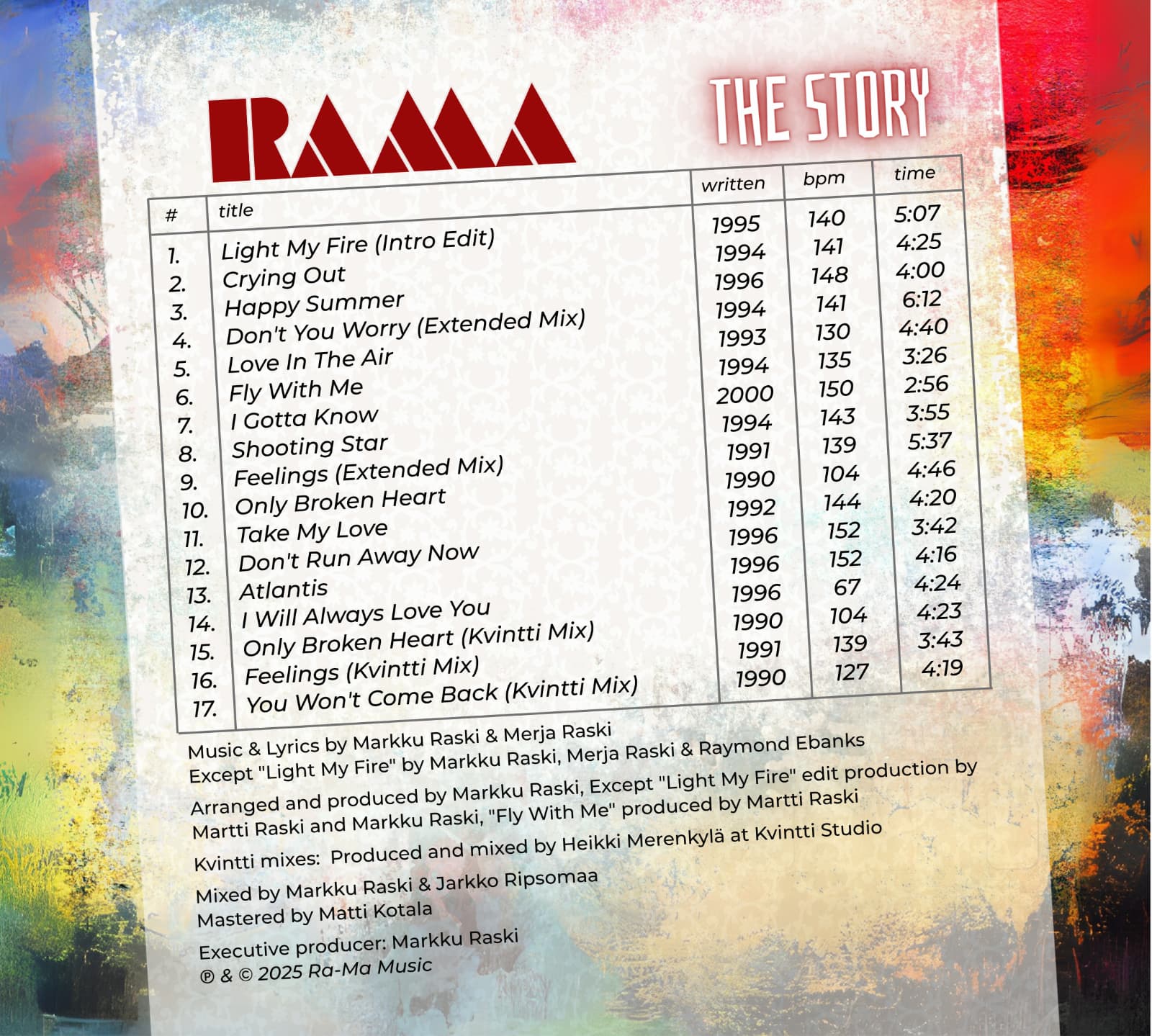 Rama album 'The Story' tracks